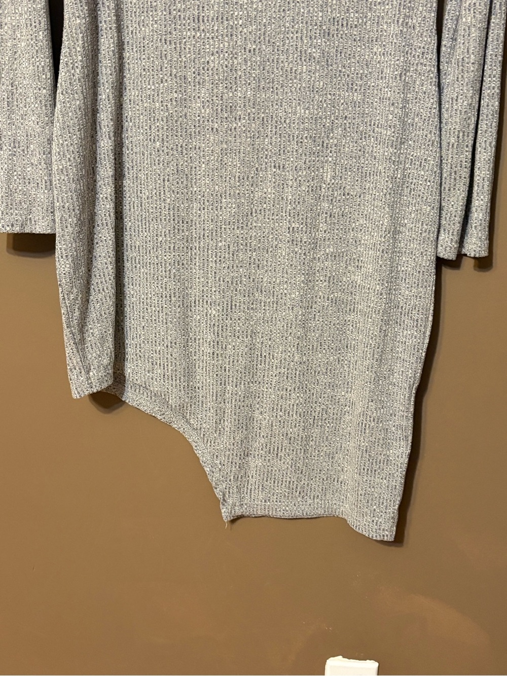Asymmetrical Long-Sleeve Dress in Gray - Picture 4 of 7